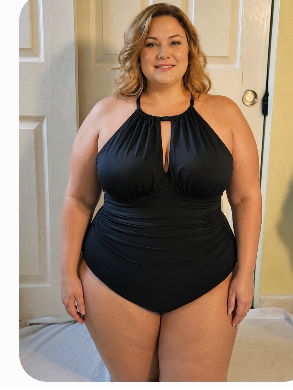 NWT Ryllace Size 20 One Piece Swimsuit Tropical Cutout Designer Swimwear